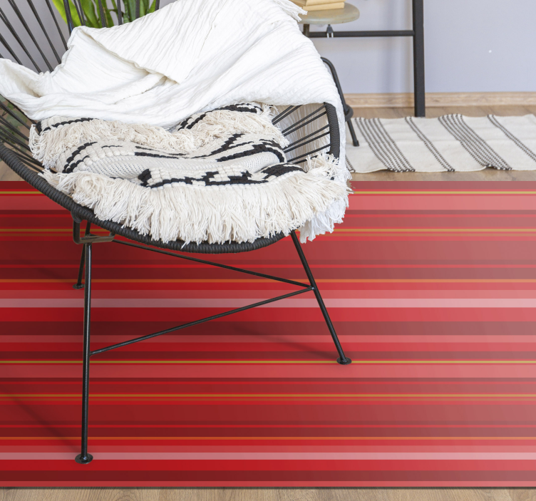 Tapis vinyle rayures motif rouge vif - TenStickers
