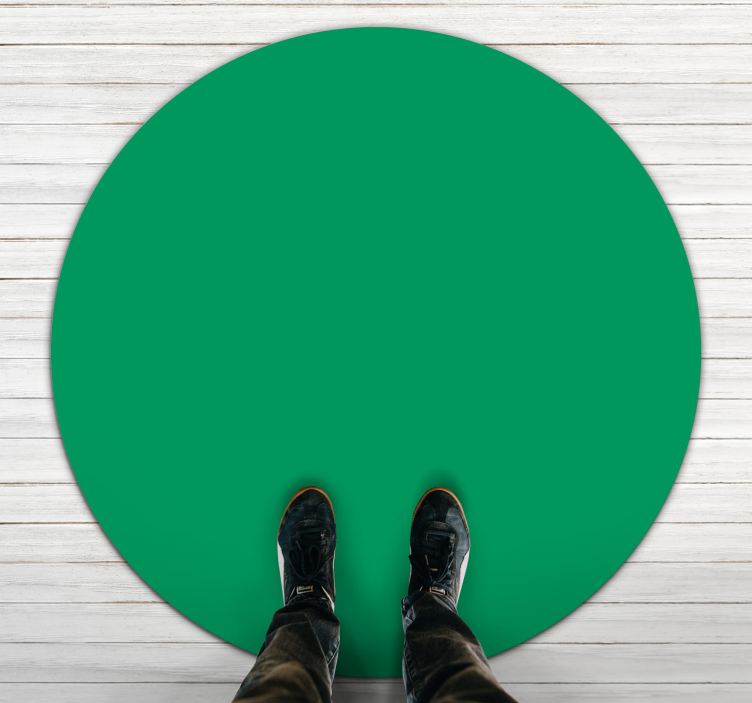Tapis vinyle rond vert vibrant - TenStickers