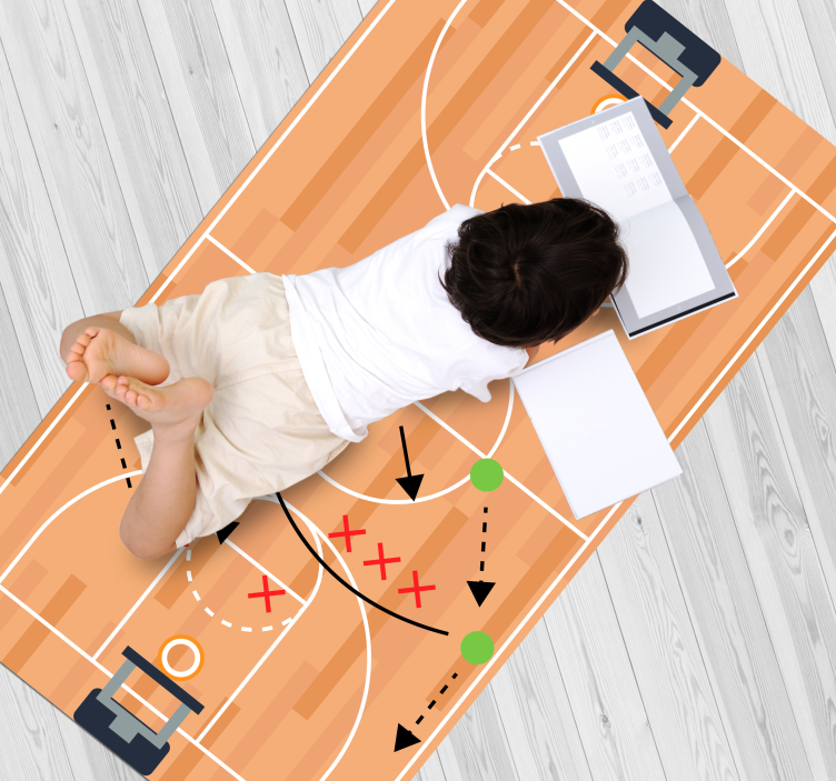 Tapis vinyle route terrain de basketball - TenStickers