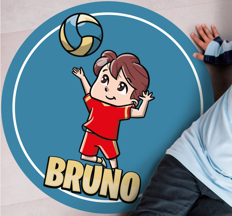 Tapis vinyle sport joueur de volleyball personnalisé - TenStickers