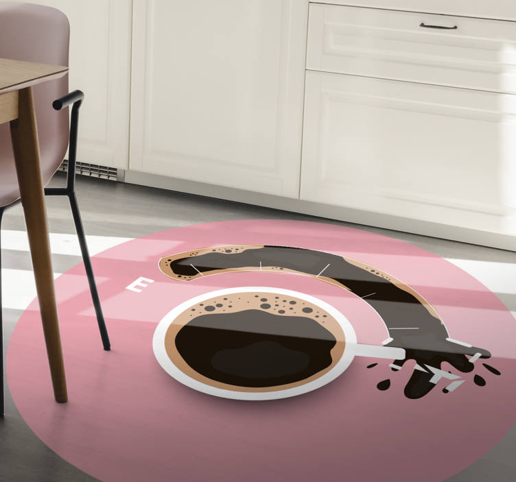 Tapis vinyle texture café renversé - TenStickers