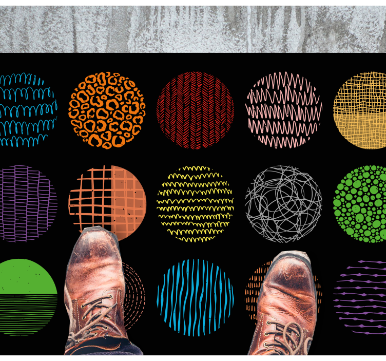 Tapis vinyle design moderne collection de motifs vibrants - TenStickers