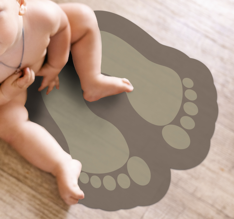 Tapis vinyle bébé contours de l'empreinte - TenStickers