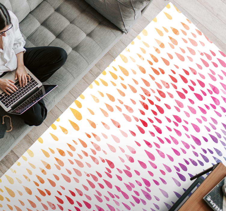 Tapis vinyle texture motif de gouttelettes - TenStickers