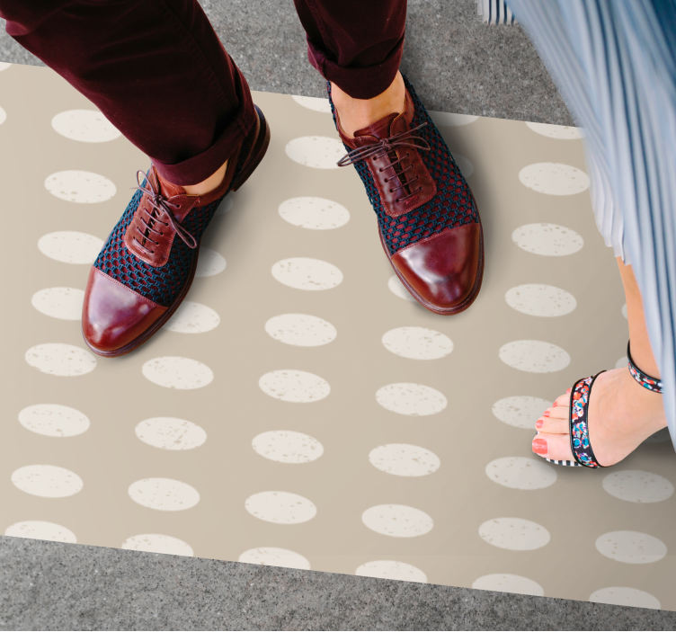 Tapis vinyle texture motif rond tacheté - TenStickers