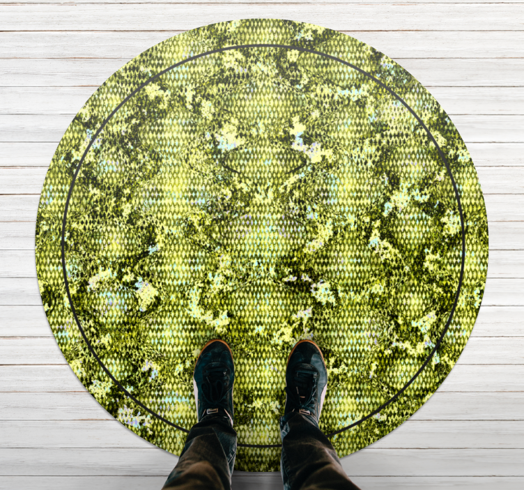 Tapis vinyle motif animal peau de reptile verte - TenStickers
