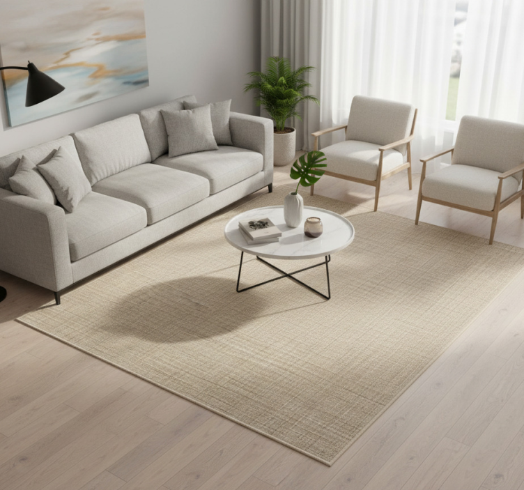 Tapis vinyle textures effet tissu beige - TenStickers