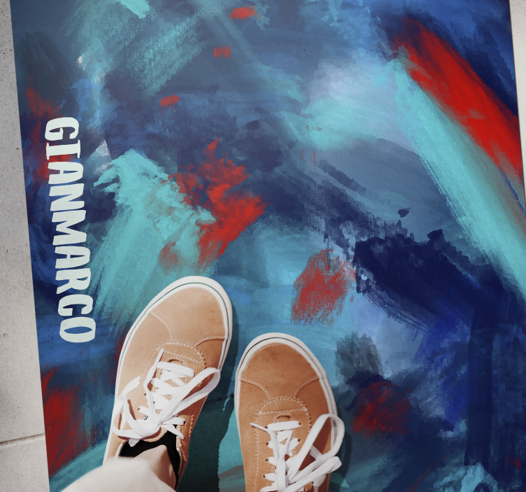 Tapis vinyle moderne Couleurs et nom - TenStickers