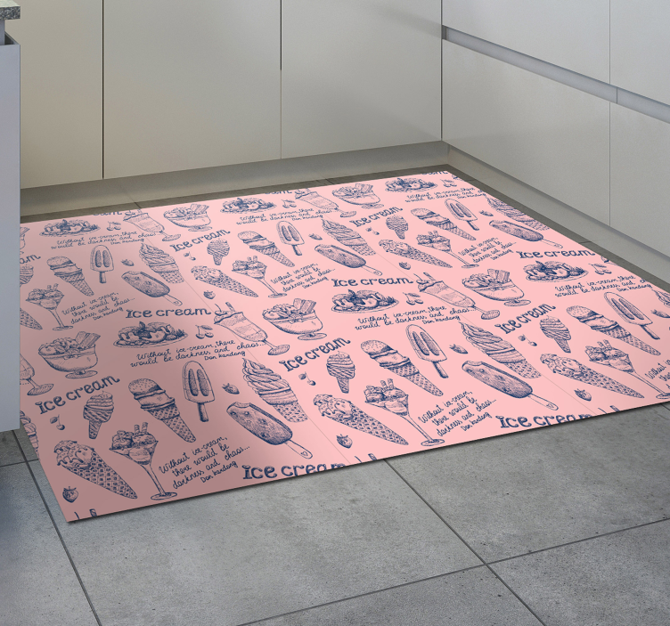 Tapis vinyle cuisine délices glacés - TenStickers