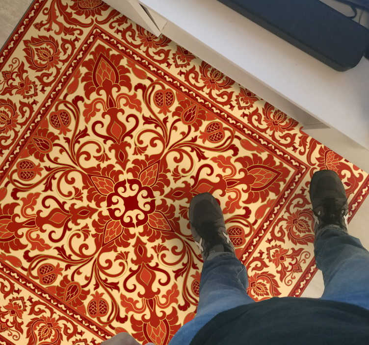 Tapis vinyle vintage inspiration baroque ornée - TenStickers