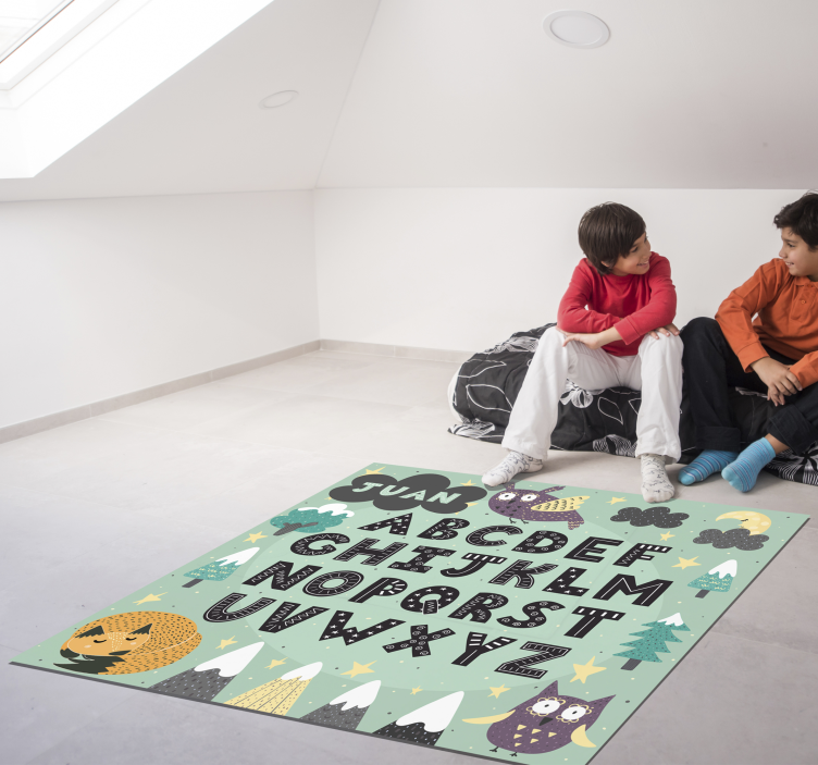 Tapis vinyle personnalisé alphabet - TenStickers