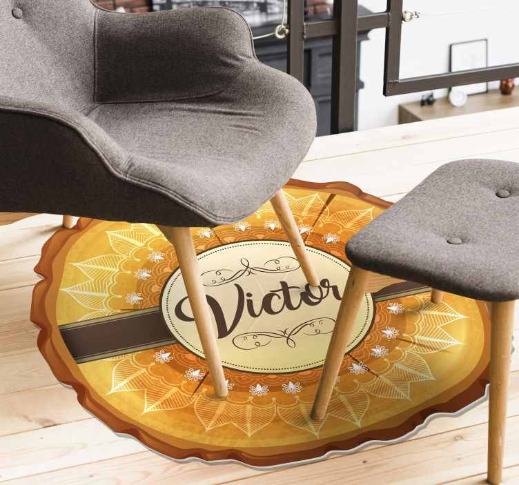 Tapis vinyles personnalisable emblème festif personnalisé - TenStickers