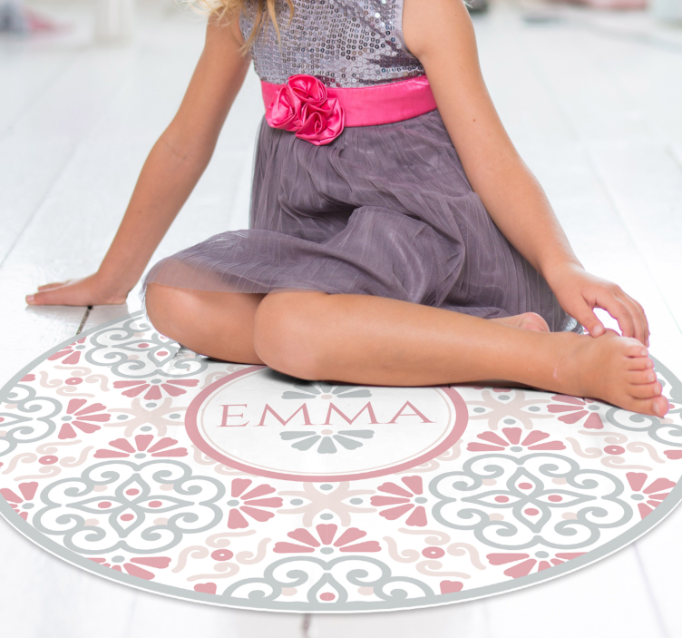 Tapis vinyles personnalisable mandala personnalisé - TenStickers