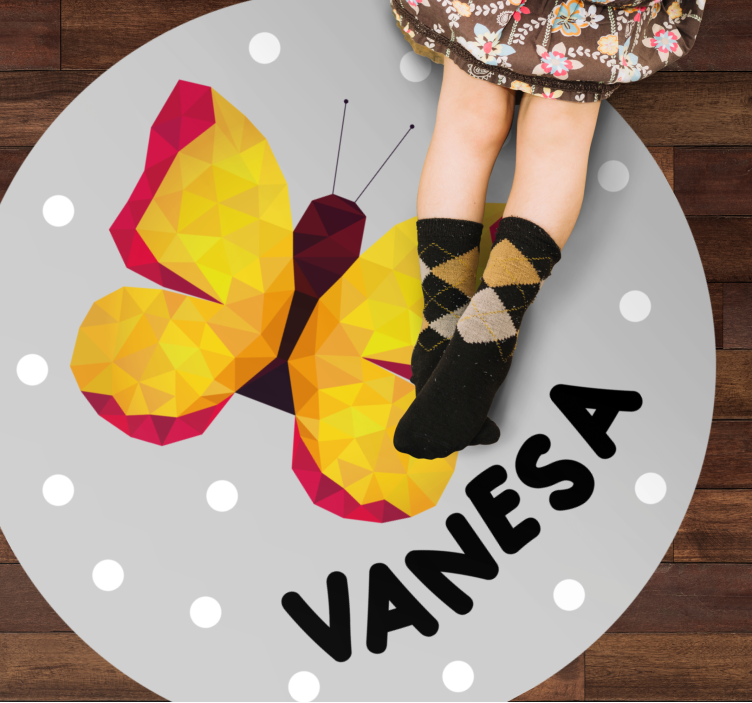 Tapis vinyles personnalisable papillon personnalisé - TenStickers