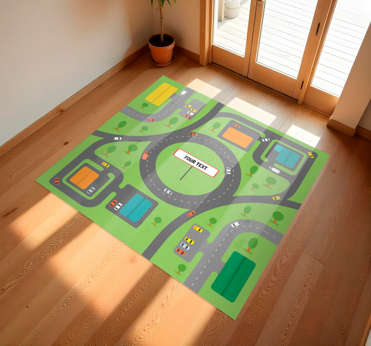 Tapis vinyles personnalisable paysage urbain personnalisé - TenStickers