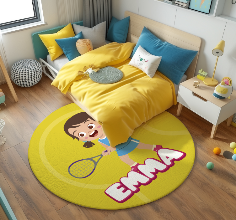 Tapis vinyles personnalisable tennis personnalisé - TenStickers
