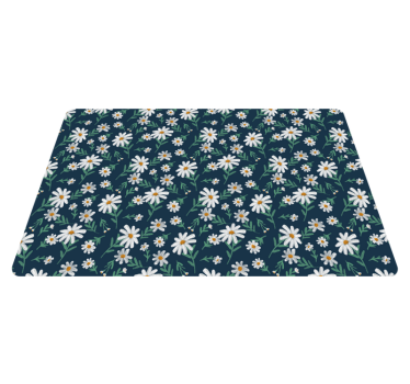 Tapis vinyle plantes surface à motif marguerite - TenStickers