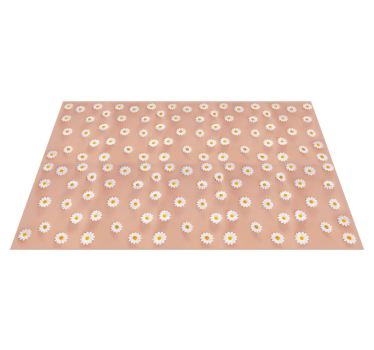 Tapis vinyle fleurs motif de marguerites - TenStickers