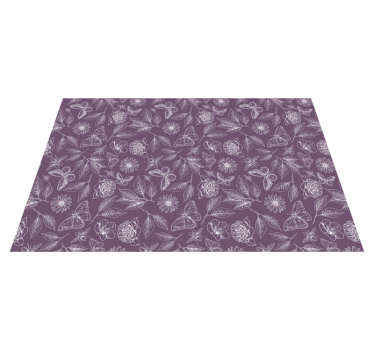 Tapis vinyle plantes symétrie florale - TenStickers