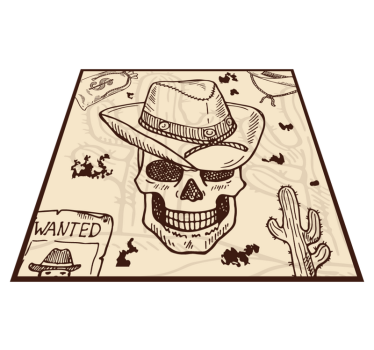 Tapis vinyle ado illustration sur le thème occidental - TenStickers