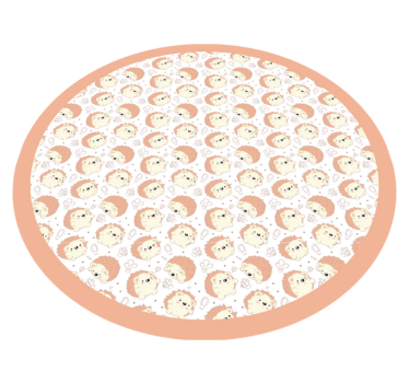 Tapis vinyle bébé motif circulaire de lion - TenStickers