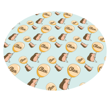 Tapis vinyle personnalisé hérisson sur mesure - TenStickers
