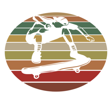 Tapis vinyle ado silhouette de patineur - TenStickers