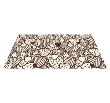 Tapis vinyle avec motif Coeurs avec texture - TenStickers