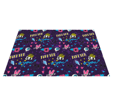 Tapis vinyle enfant forever you - TenStickers