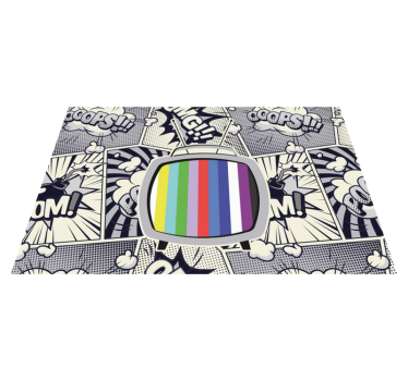 tapis vinyle pour chambre vinylee comique cool - TenStickers