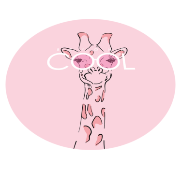 Tapis vinyle ado adorable girafe cool - TenStickers