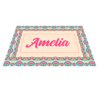 Tapis vinyle ado conception personnalisée bohème - TenStickers