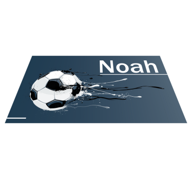 Tapis vinyle ado action de football avec nom - TenStickers
