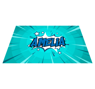 Tapis vinyle ado nom de style bande dessinée - TenStickers