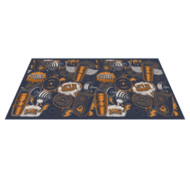 Tapis vinyle ado ambiance fitness énergique - TenStickers