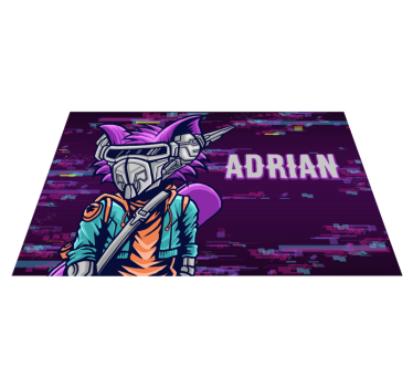 Tapis vinyle ado personnage futuriste personnalisé - TenStickers