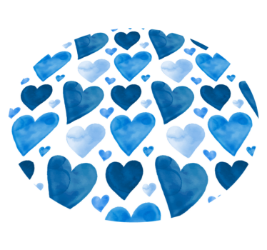 Tapis vinyle ado motif coeur bleu - TenStickers