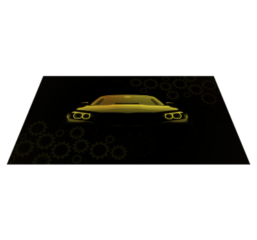 Tapis vinyle ado silhouette de voiture de sport - TenStickers