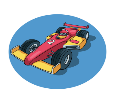 Tapis vinyle ado la folie des voitures de course - TenStickers