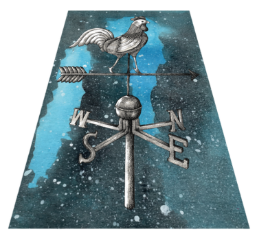 Tapis vinyle ado girouette coq - TenStickers