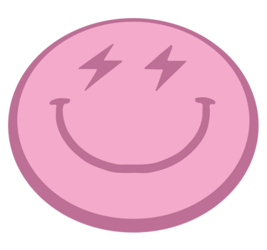 Tapis vinyle ado visage souriant électrisant - TenStickers