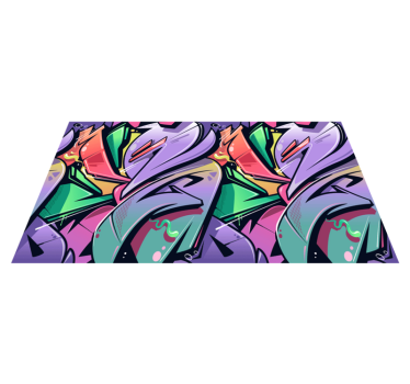 Tapis vinyle ado flux de graphite vibrant - TenStickers
