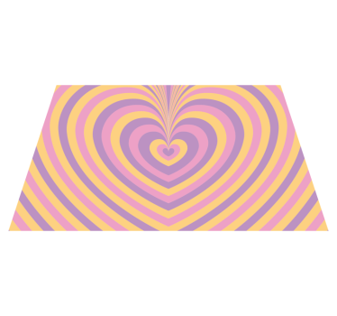 Tapis vinyle ado design de coeur rétro - TenStickers