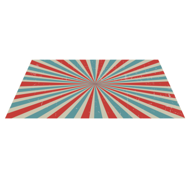 Tapis vinyle vintage chambre enfant bleu et rouge - TenStickers