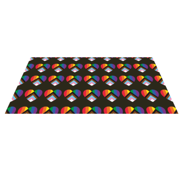 Tapis vinyle ado motifs de cœur colorés - TenStickers