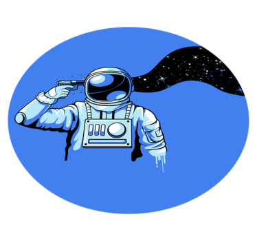 Tapis vinyle ado scène cosmique d'astronaute - TenStickers