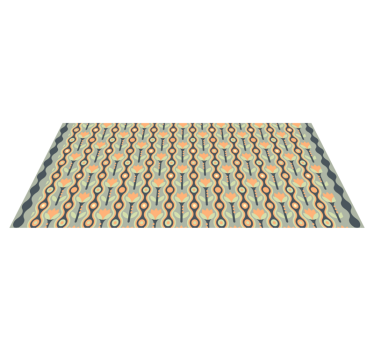 Tapis vinyle ado motif floral stylisé - TenStickers