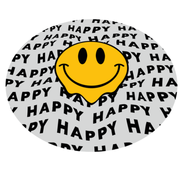 Tapis vinyle ado graphique de sourire heureux - TenStickers