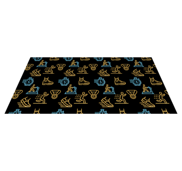 Tapis vinyle ado modèle d'icônes de fitness - TenStickers