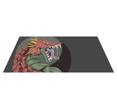 Tapis vinyle ado illustration de tête de dragon - TenStickers